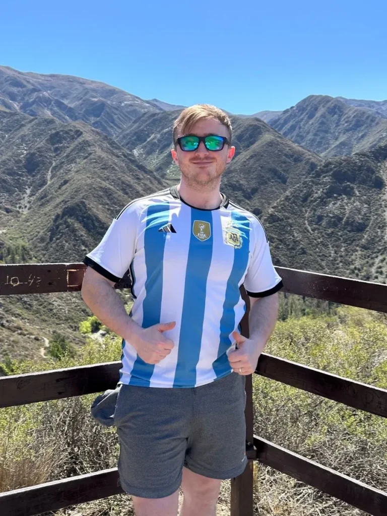 A picture of the author on a trip around Argentina